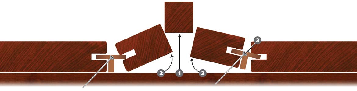 DeckWise® hardhout bevestigingsclip terrasplank vervangen - stap 2