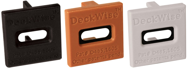DeckWise fixings in three colors
