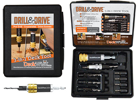 Kit de herramientas para construcción de terrazas Drill & Drive™
