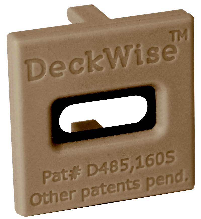 DeckWise® Extreme S® hardhout clip bruin – vooraanzicht