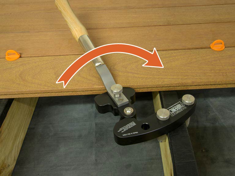 using hardwood wrench step 2