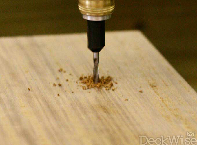 Hardwood plug installation: Step 1