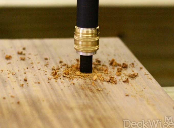 Hardwood plug installation: Step 2