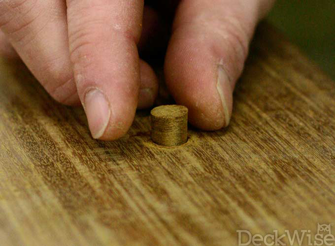 Hardwood plug installation: Step 6