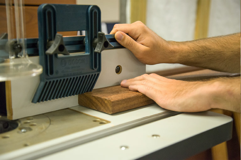 Using a router table - Step 2